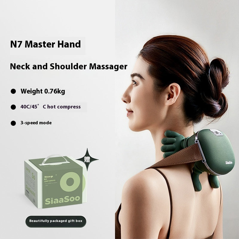 Wireless Neck & Shoulder Massager – Electric Back Kneading Massage Shawl