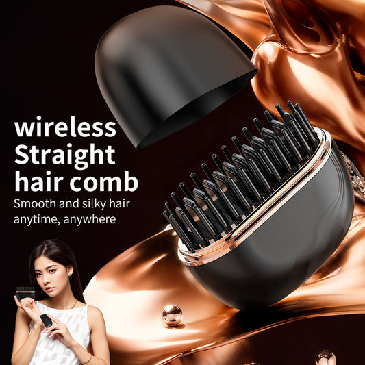 Mini Hair Straightener – Wireless Comb for Safe Hair Styling