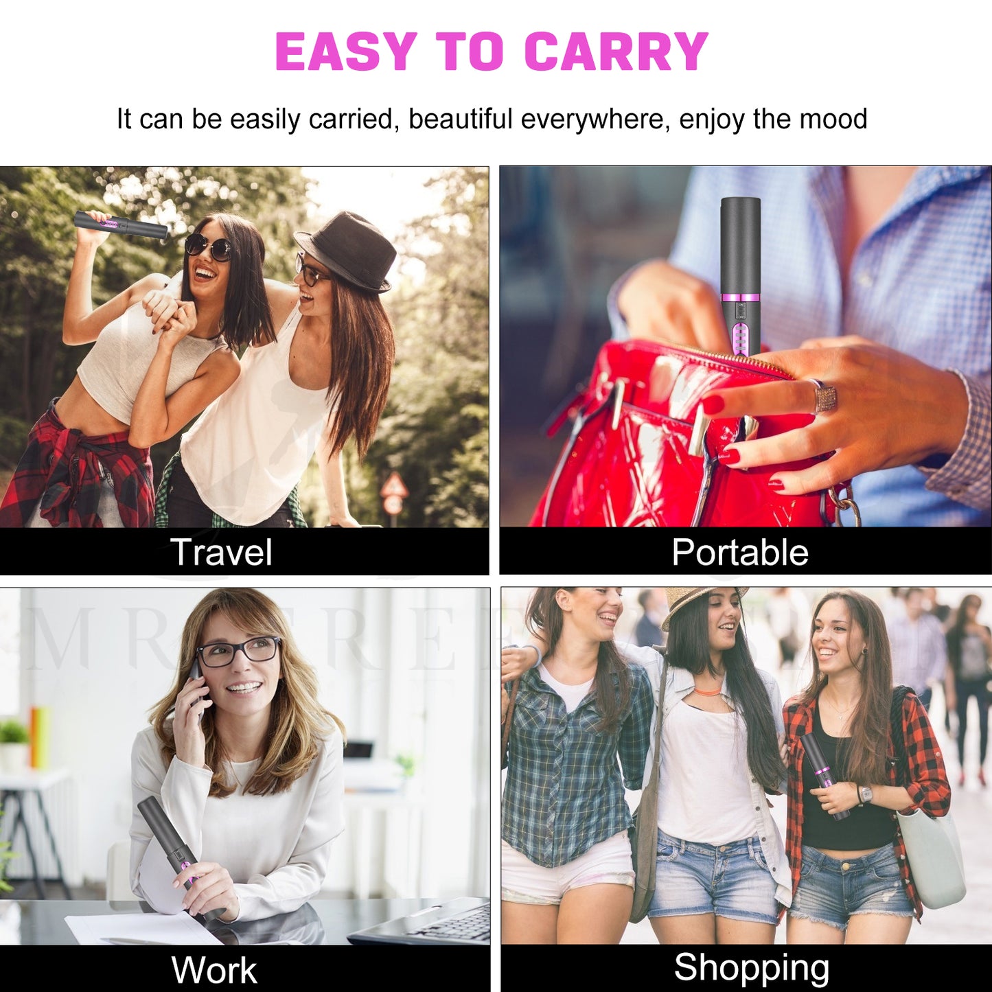 Mini Ceramic Hair Straightener – USB Rechargeable Wireless Flat Iron