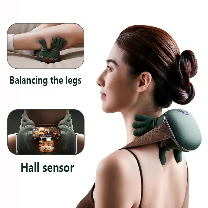 Wireless Neck & Shoulder Massager – Electric Back Kneading Massage Shawl
