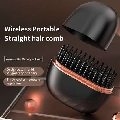 Mini Hair Straightener – Wireless Comb for Safe Hair Styling