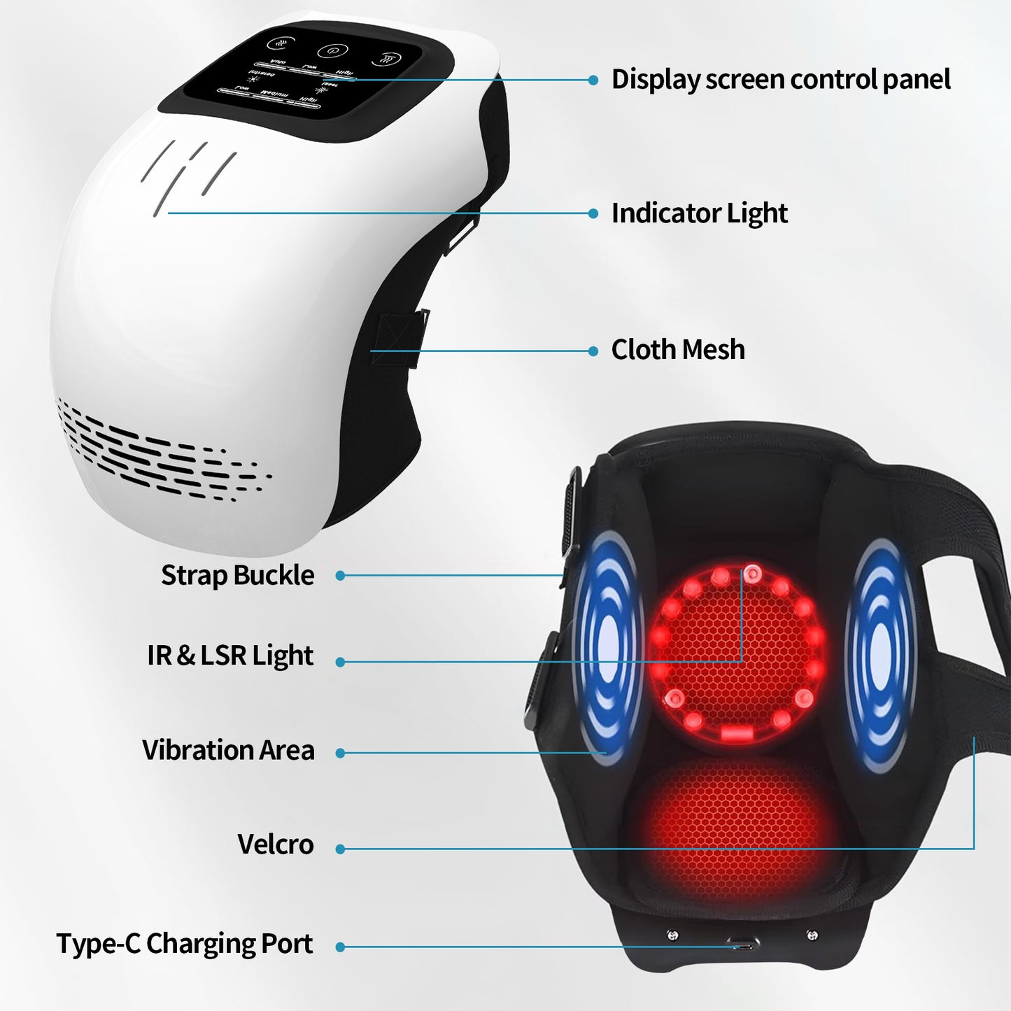Smart Knee Massager – Electric Infrared Heat & Vibration Therapy