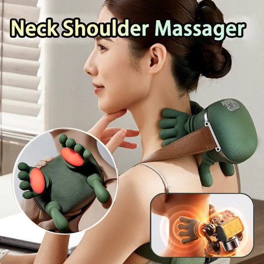 Wireless Neck & Shoulder Massager – Electric Back Kneading Massage Shawl