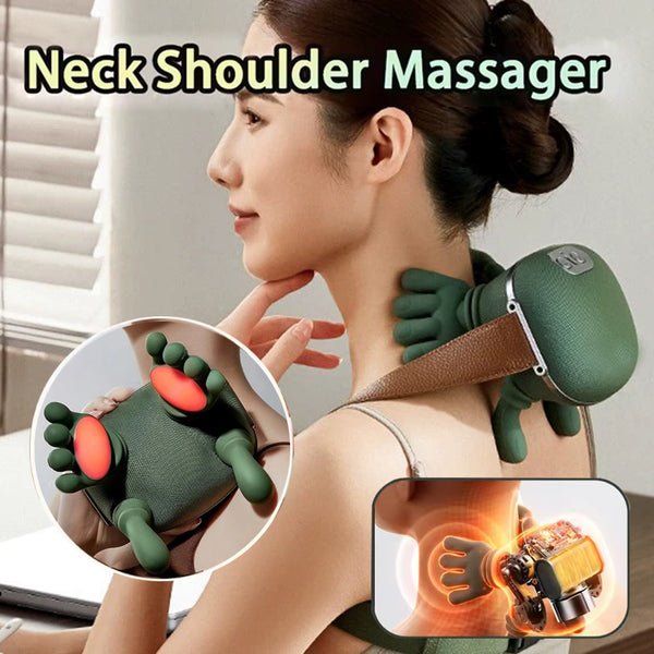 Wireless Neck & Shoulder Massager – Electric Back Kneading Massage Shawl