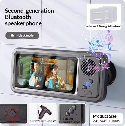 Bathroom Waterproof Mobile Phone Box Bluetooth Speaker Audio Bath TV Stand Mobile Phone Holder 360 Degree Rotation Touch Screen