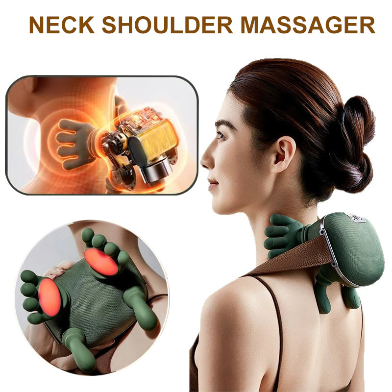 Wireless Neck & Shoulder Massager – Electric Back Kneading Massage Shawl