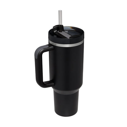 40oz Insulated Stainless Steel Tumbler with Handle & Straw Lid – Spill-Proof Vacuum Travel Coffee Mug for Car Cup Holder, Gym & Office