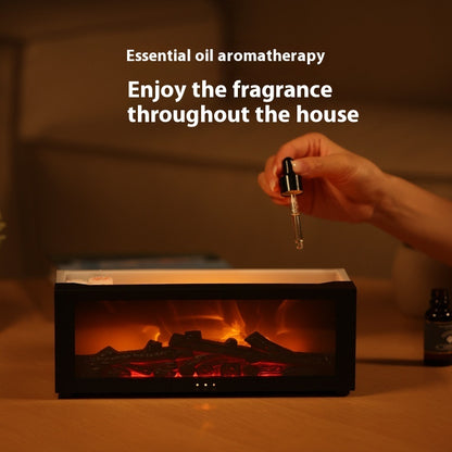 Fireplace Flame Humidifier – LED Essential Oil Aroma Diffuser